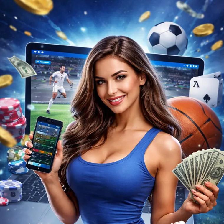 Vibrant slot machine with winning symbols