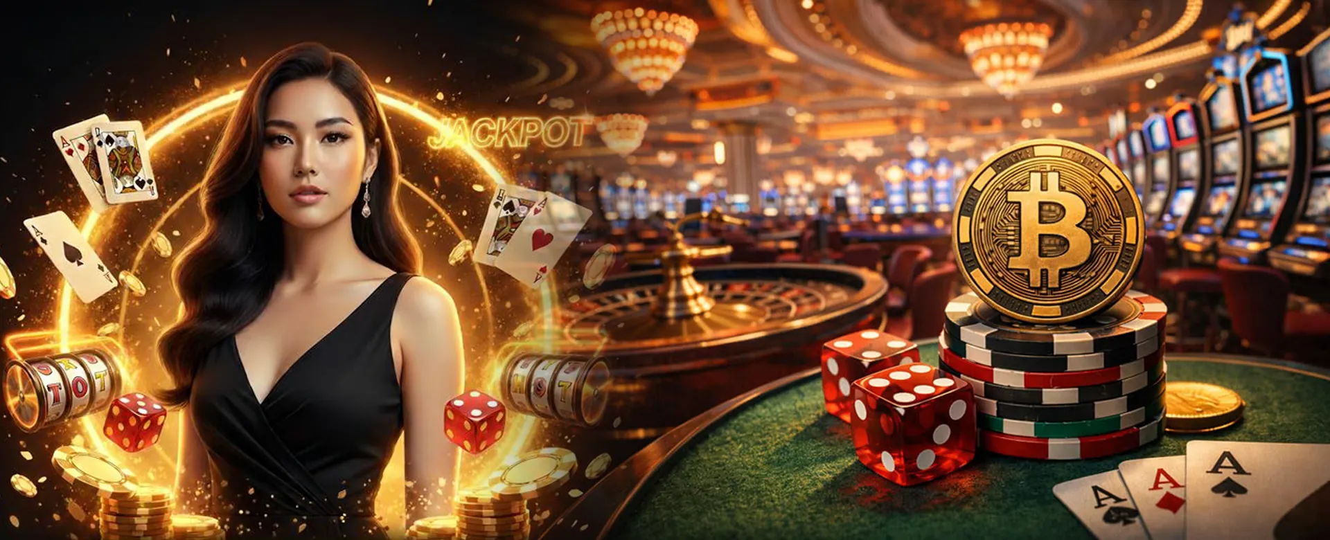 OKBET Poker Table with Playing Cards and Chips